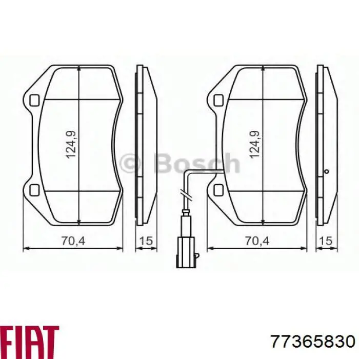 Колодки Fiat/Alfa/Lancia 77365830 цена, от 29.97 USD