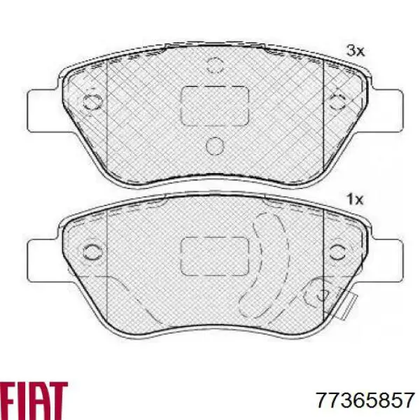 Купить 77365857 Fiat/Alfa/Lancia Колодки тормозные