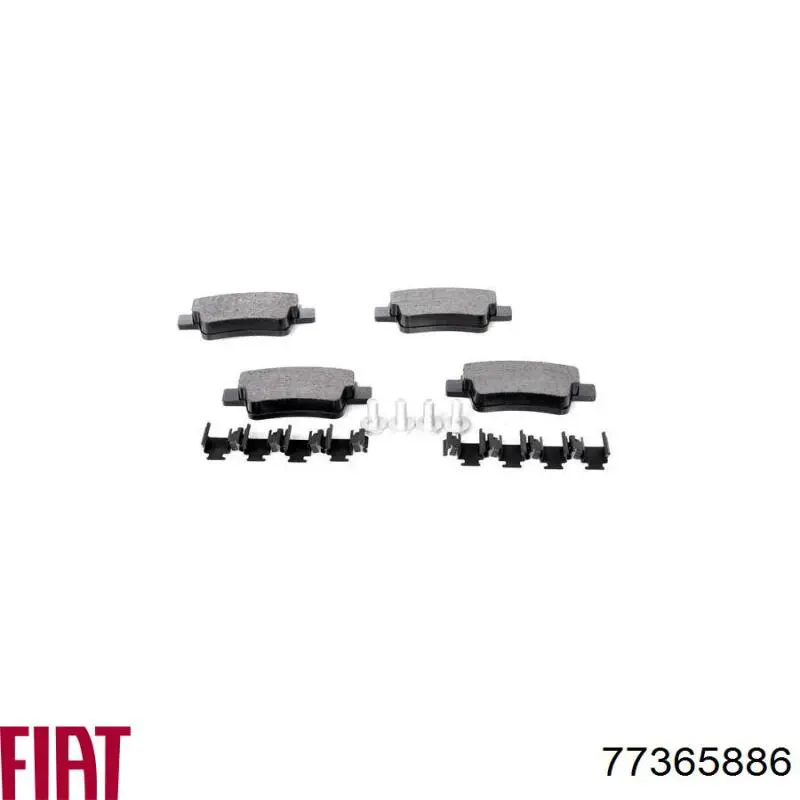 77365886 Fiat/Alfa/Lancia колодки тормозные задние дисковые