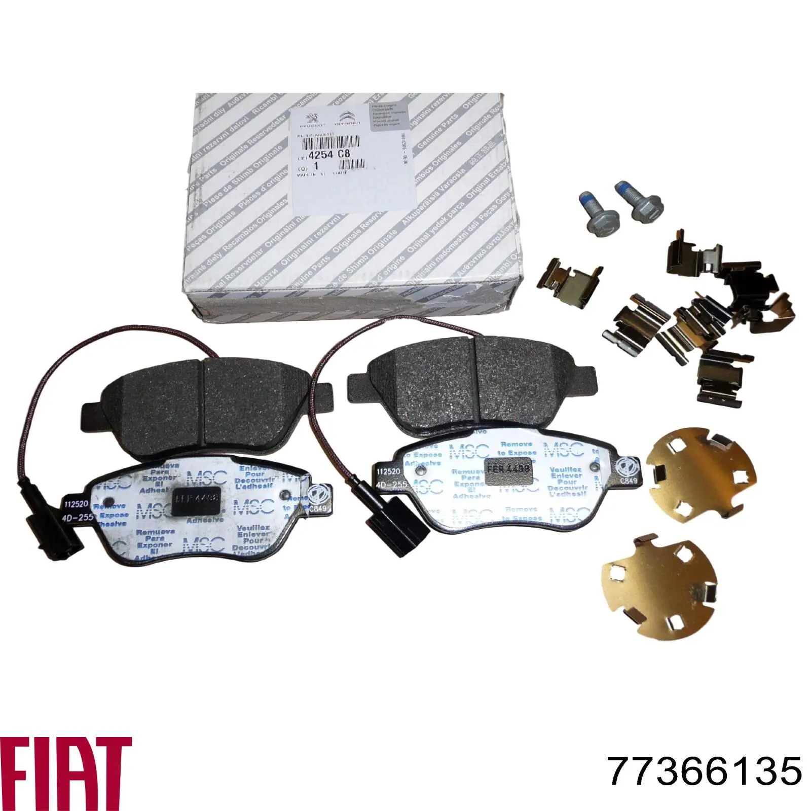 Передние тормозные колодки 77366135 Fiat/Alfa/Lancia
