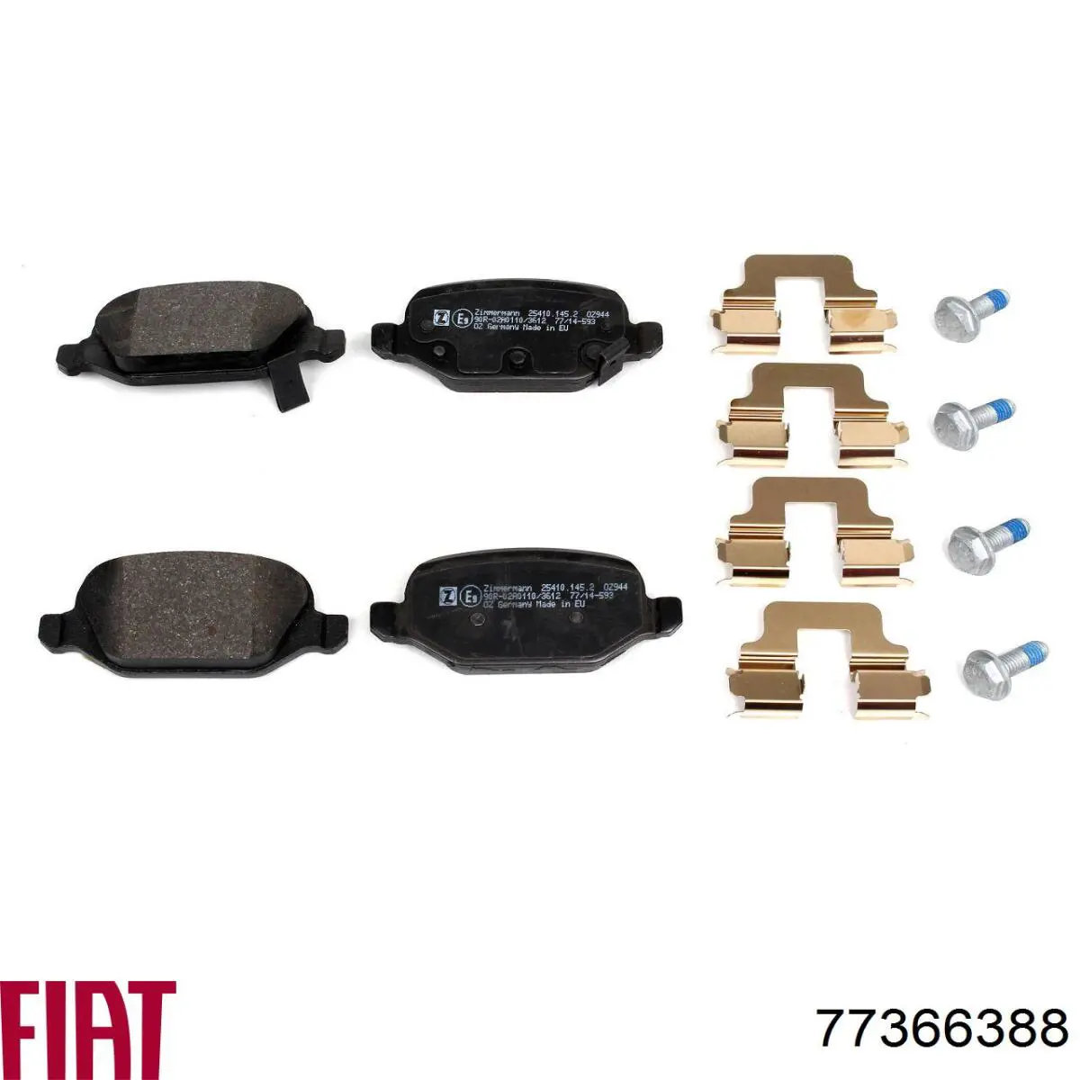 Задние дисковые колодки Fiat/Alfa/Lancia 77366388