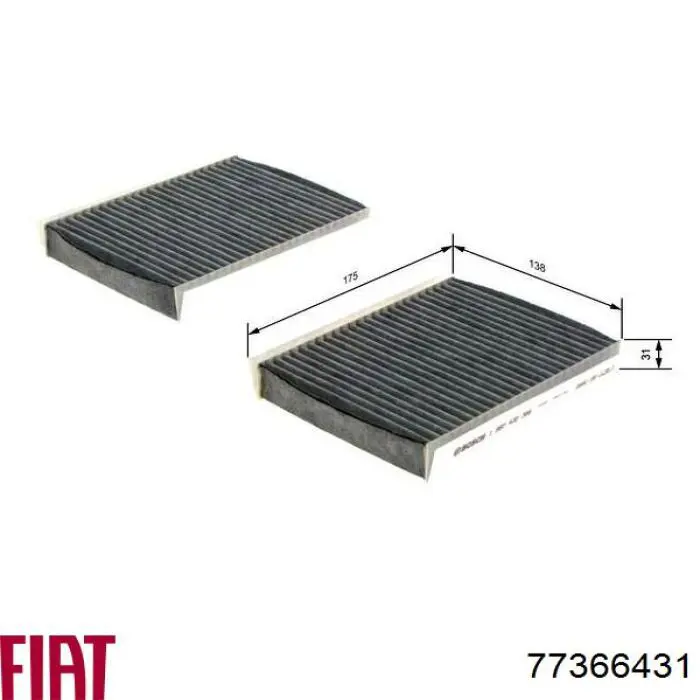 Купить 77366431 Fiat/Alfa/Lancia Фильтр салона угольный