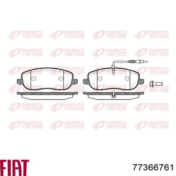 77366761 Fiat/Alfa/Lancia колодки тормозные передние дисковые