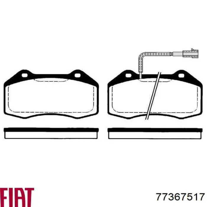 Передние тормозные колодки 77367517 Fiat/Alfa/Lancia