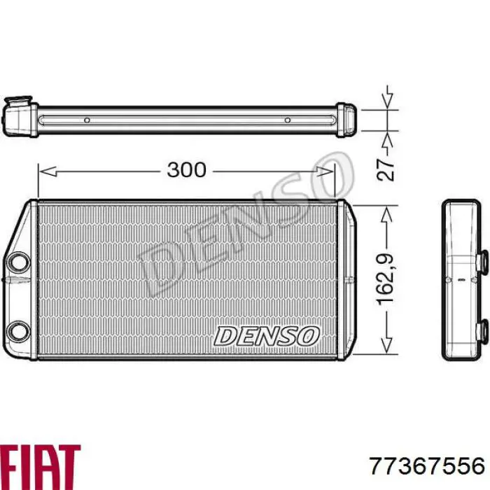 Радиатор печки (отопителя) Fiat/Alfa/Lancia 77367556 цена, от 70.61 USD