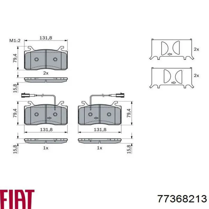 77368213 Fiat/Alfa/Lancia Колодки передние