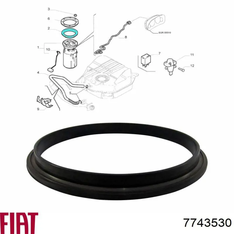 Купить 7743530 Fiat/Alfa/Lancia Прокладка топливного насоса