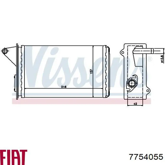 Радиатор печки 7754055 Fiat/Alfa/Lancia