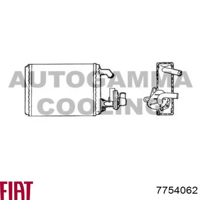 Радиатор печки 7754062 Fiat/Alfa/Lancia