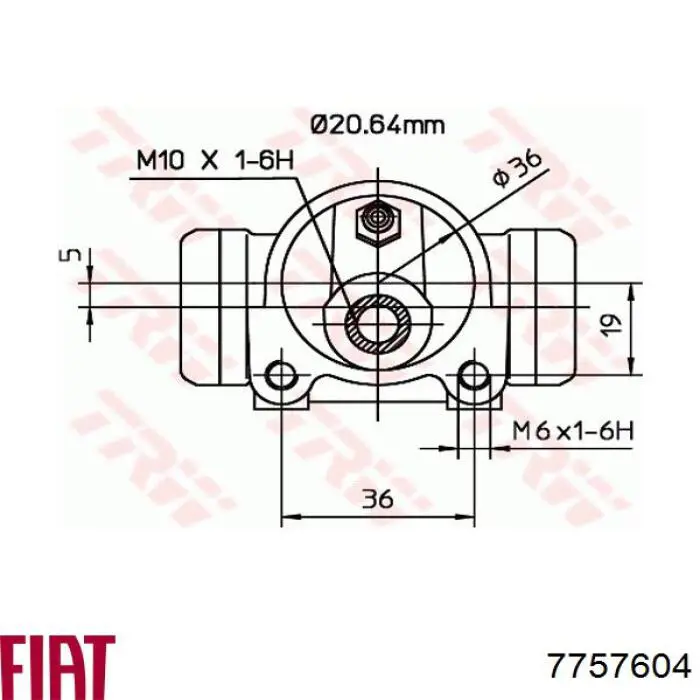 Цилиндр тормозной колесный 7757604 Fiat/Alfa/Lancia