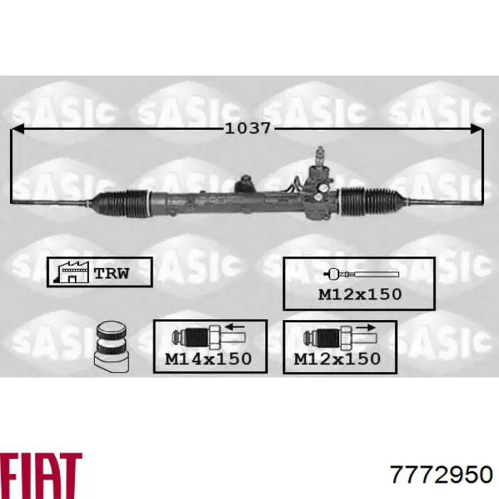 7772950 Fiat/Alfa/Lancia cremalheira da direção