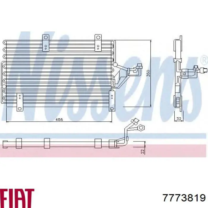 Купить 7773819 Fiat/Alfa/Lancia Радиатор системы охлаждения кондиционера