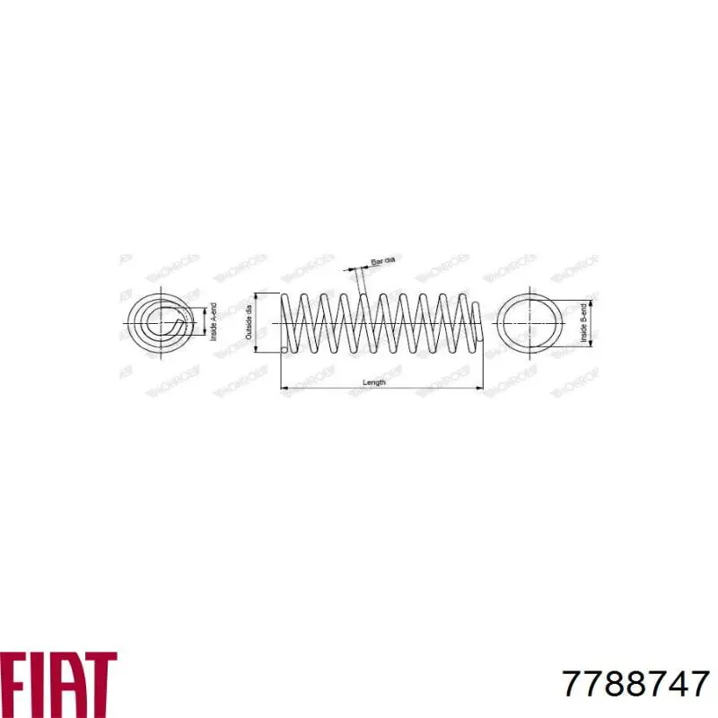 Купить 7788747 Fiat/Alfa/Lancia Винтовая пружина подвеска