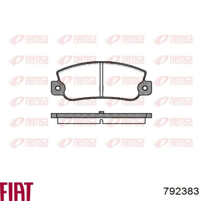 Задние тормозные колодки 792383 Fiat/Alfa/Lancia