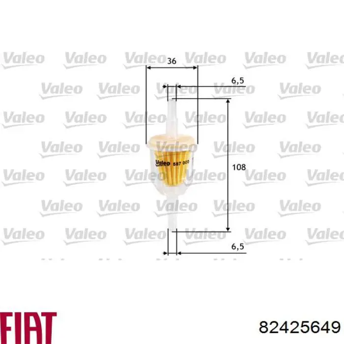 Фильтр тонкой очистки топлива Fiat/Alfa/Lancia 82425649 цена, от 1.54 USD