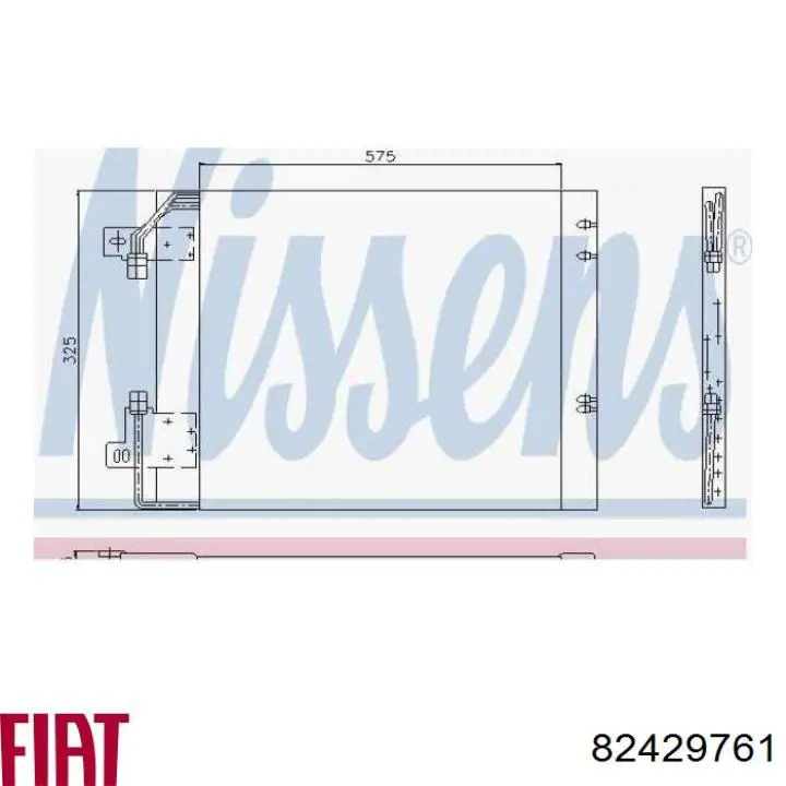 Радиатор кондиционера 82429761 Fiat/Alfa/Lancia