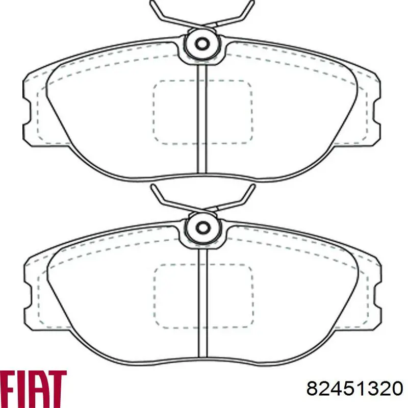 Передние тормозные колодки 82451320 Fiat/Alfa/Lancia