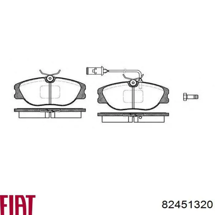 Купить 82451320 Fiat/Alfa/Lancia Колодки тормозные