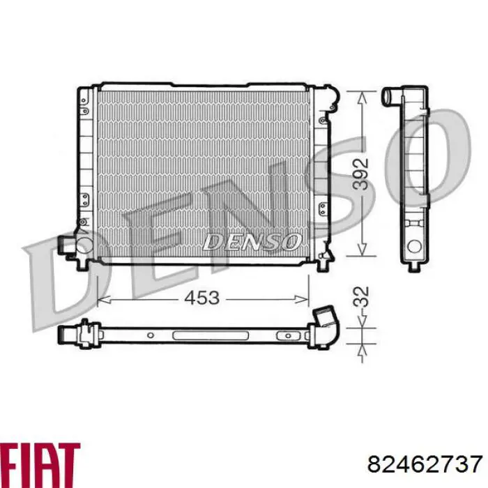 Радиатор 82462737 Fiat/Alfa/Lancia