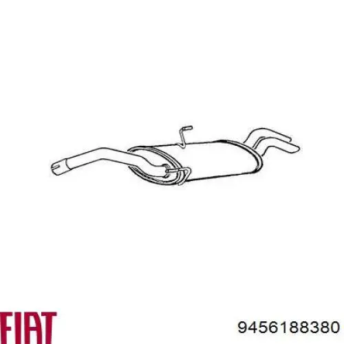 1726NE Peugeot/Citroen глушитель, задняя часть
