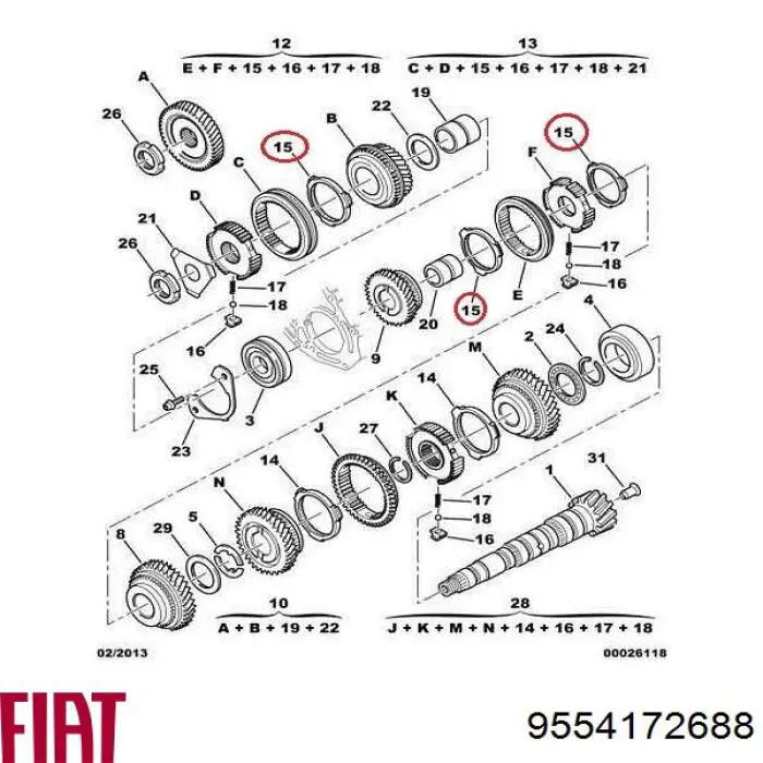 Купить GP9554172688 GP Синхронизатор 3/4-й передачи