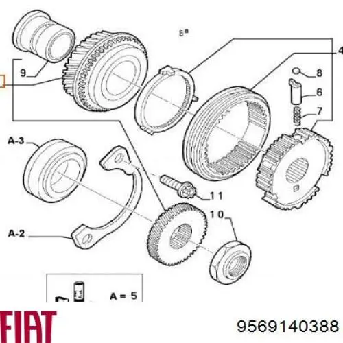 9569140388 Fiat/Alfa/Lancia Синхрон 5 передачи