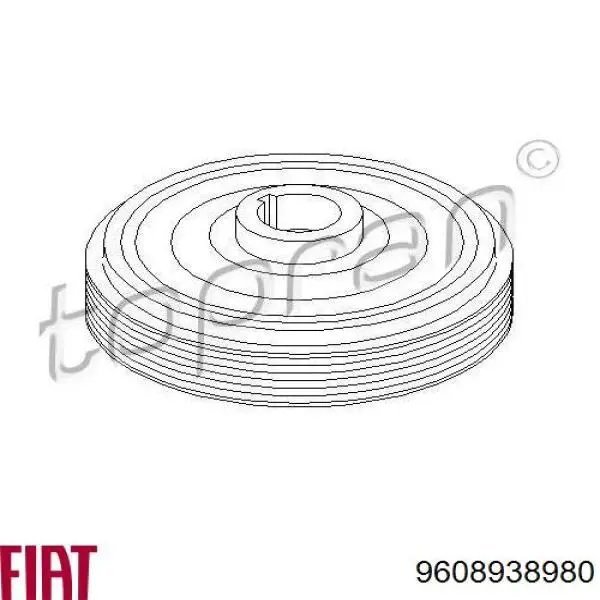 Шкив коленвала (демпфер) Fiat/Alfa/Lancia 9608938980 цена, от 43.37 USD