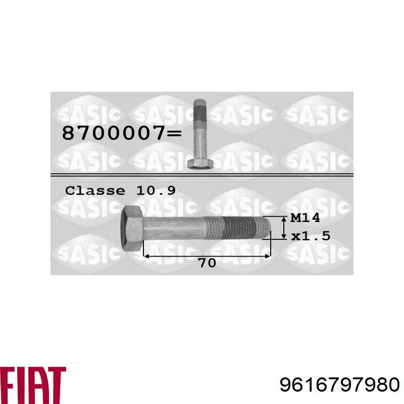 Болт шкива коленвала 9616797980 Fiat/Alfa/Lancia