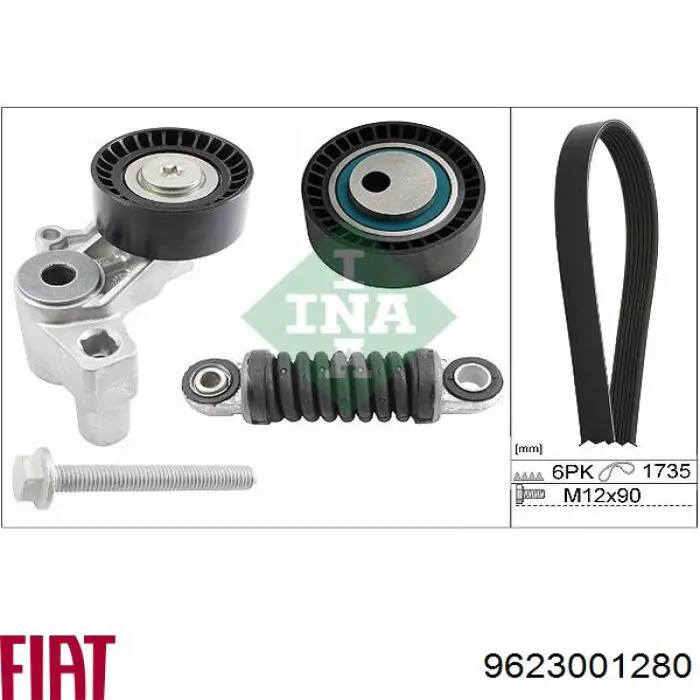 Купить 9623001280 Fiat/Alfa/Lancia Натяжитель приводного ремня