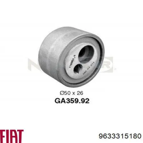Ролик натяжителя приводного ремня Fiat/Alfa/Lancia 9633315180