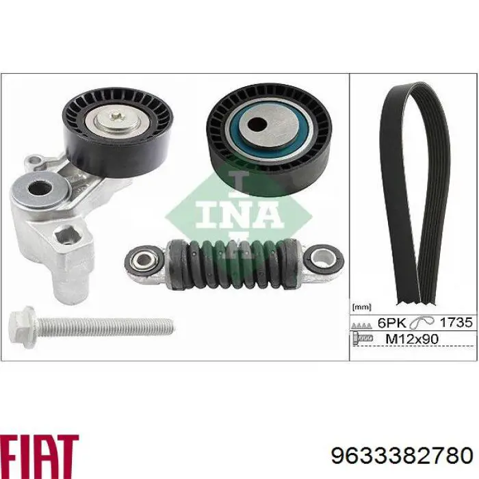 Купить 9633382780 Fiat/Alfa/Lancia Натяжной ролик