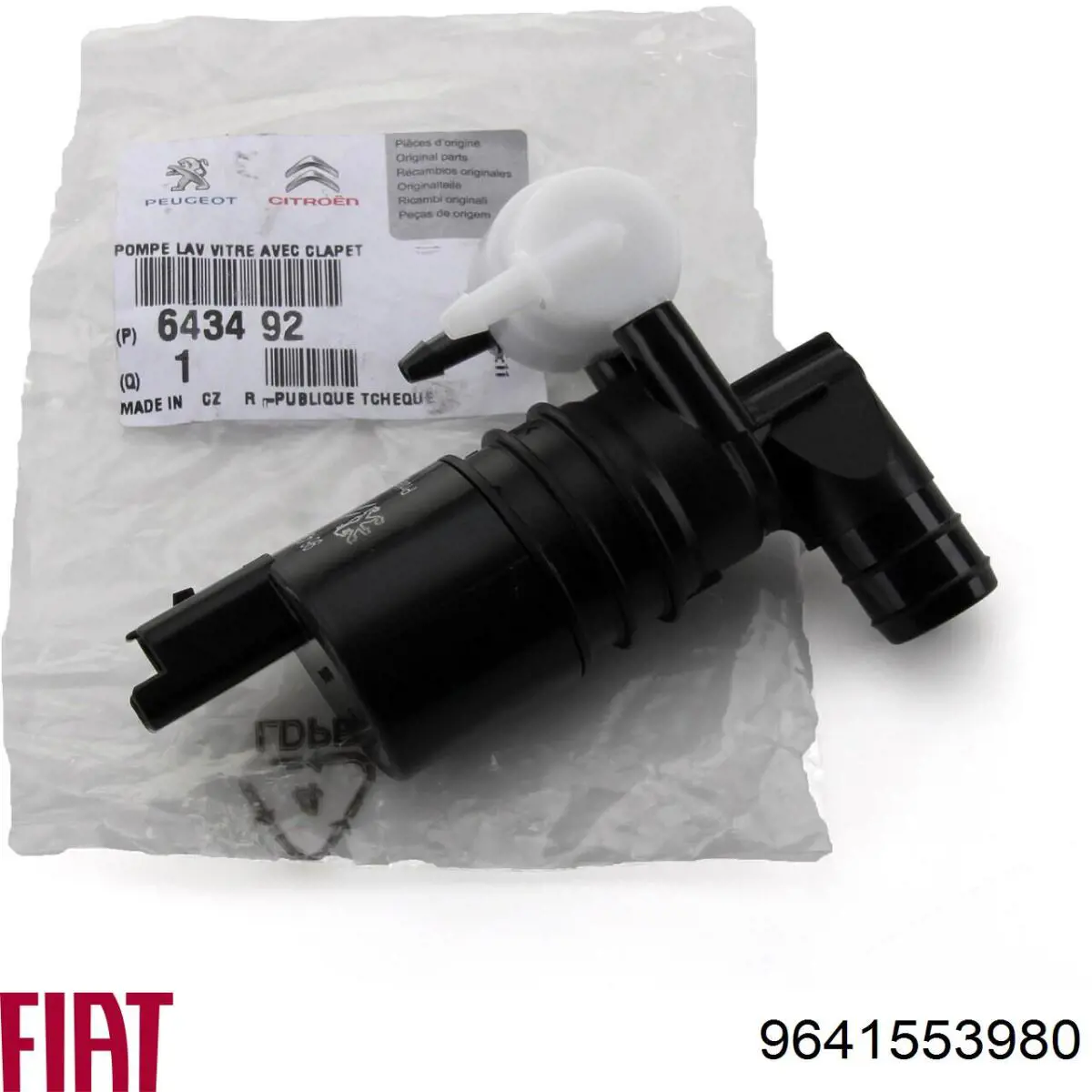 Купить 9641553980 Fiat/Alfa/Lancia Моторчик омывателя переднего стекла