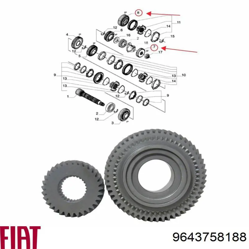 Шестерня 5-й передачи ведомая Peugeot/Citroen 233350 цена, от 160.97 USD