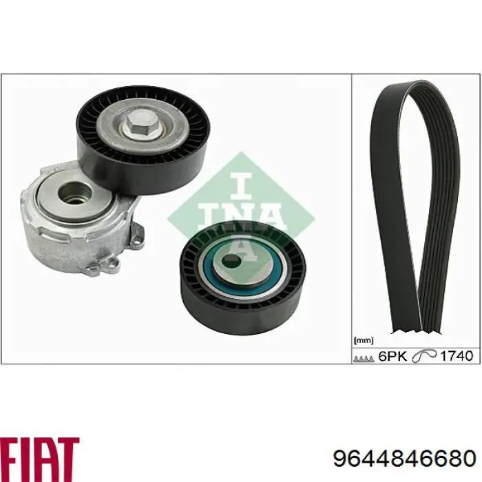 Клиновый ремень Fiat/Alfa/Lancia 9644846680 цена, от 14.71 USD