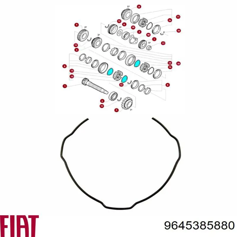 9645385880 FIAT Resorte sincronizador de caja de cambios original y equivalente