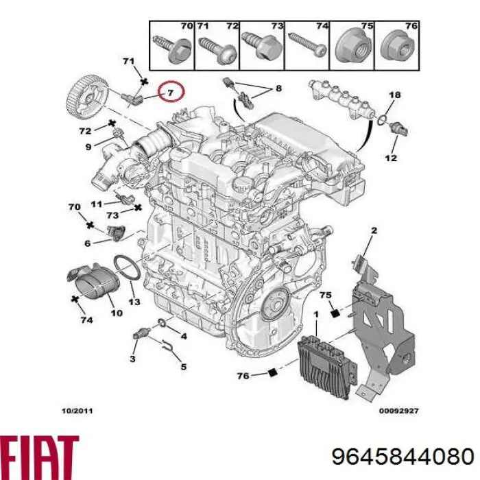 Датчик фаз Fiat/Alfa/Lancia 9645844080 цена, от 5.62 USD
