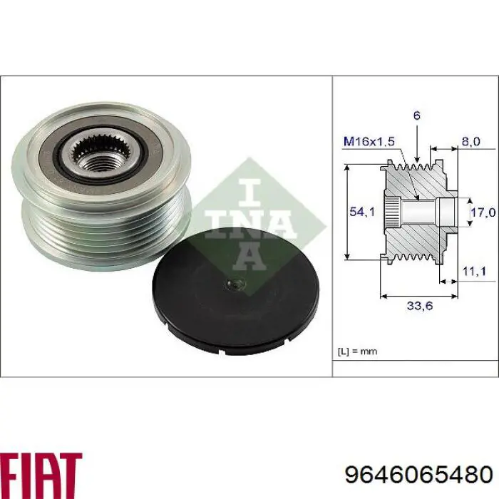 Автомобильный генератор Fiat/Alfa/Lancia 9646065480 цена, от 56.50 USD