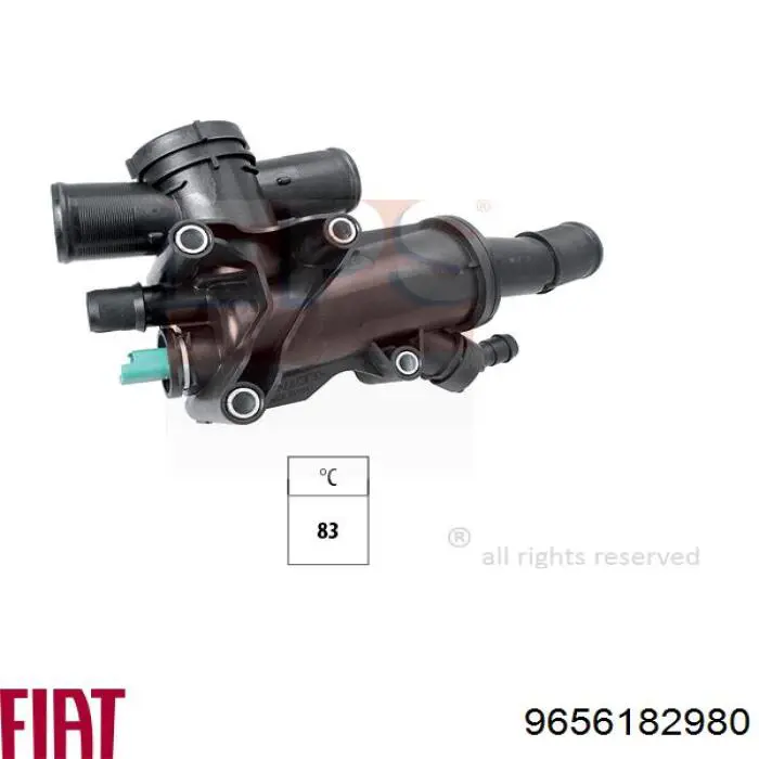 Купить 9656182980 Fiat/Alfa/Lancia Корпус термостата