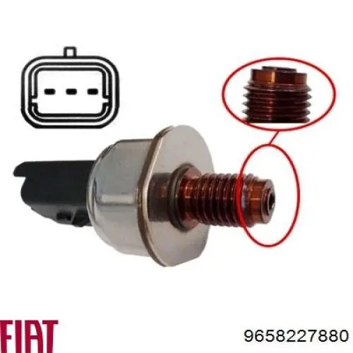 Sensor de pressão de combustível Fiat/Alfa/Lancia 9658227880