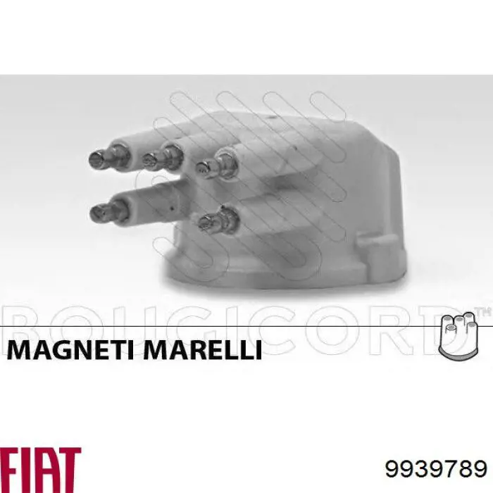 Крышка распределителя зажигания (трамблера) Fiat/Alfa/Lancia 9939789 цена, от 11.62 USD
