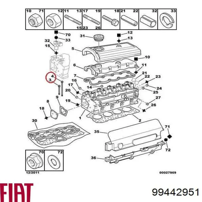 Купить 99442951 Iveco Болт ГБЦ
