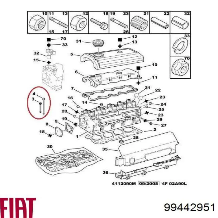 Купить 020492 Peugeot/Citroen Болт ГБЦ