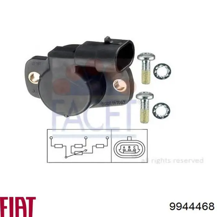 9944468 Fiat/Alfa/Lancia датчик положения дроссельной заслонки (потенциометр)