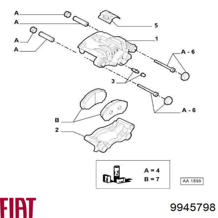 Суппорт тормозной передний левый 9945798 Fiat/Alfa/Lancia