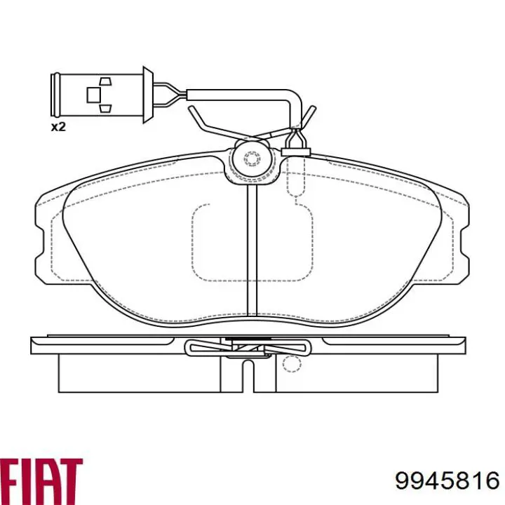 9945816 Fiat/Alfa/Lancia колодки тормозные передние дисковые