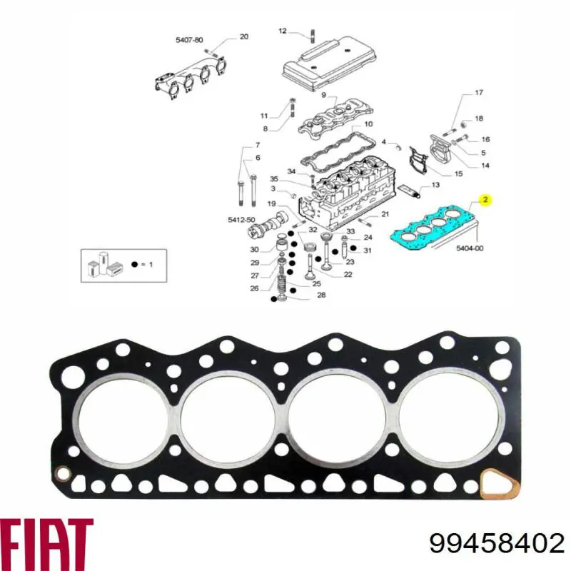 Прокладка ГБЦ Fiat/Alfa/Lancia 99458402 цена, от 18.69 USD