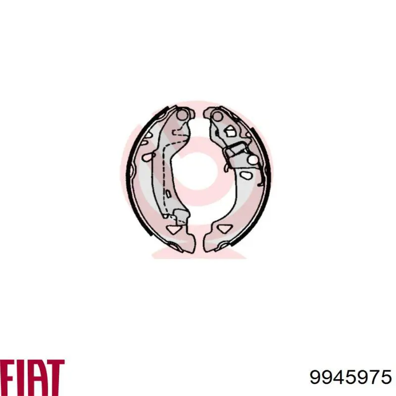 Купить 9945975 Fiat/Alfa/Lancia Колодки тормозные задние барабанные, в сборе с цилиндрами, комплект