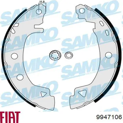 9947106 Fiat/Alfa/Lancia Барабанные тормозные колодки