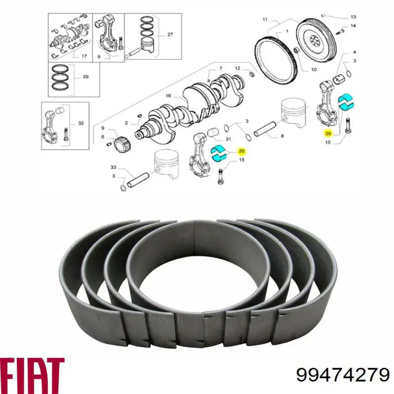  Вкладыши шатунные Renault Master 1