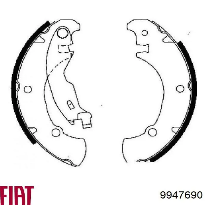Тормоза рабочие задние ножные и тормозные барабаны Fiat/Alfa/Lancia 9947690 цена, от 18.70 USD